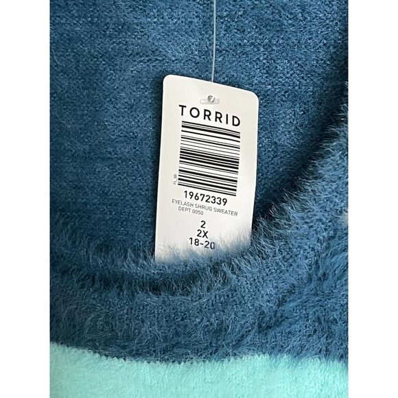 EYELASH SHRUG SWEATER OPEN NECKLINE LONG SLEEVE. SIZE 2 LAYERING CASUAL TEXTURED - Picture 6 of 8